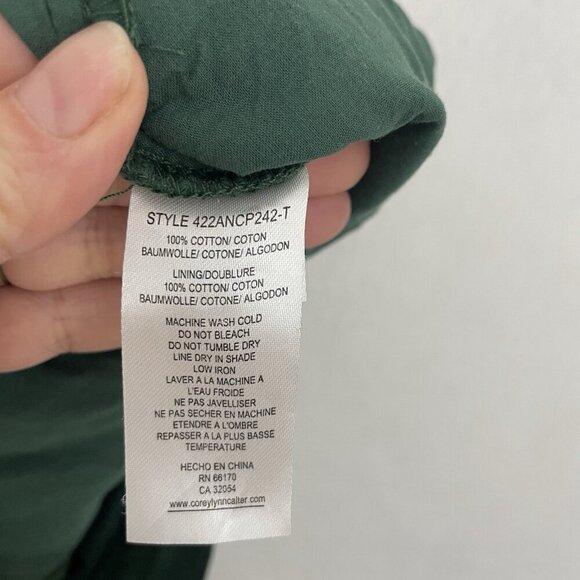 Anthropologie Pleated High Waist Shorts Corey Lynn Calter Green size Medium - Picture 7 of 7